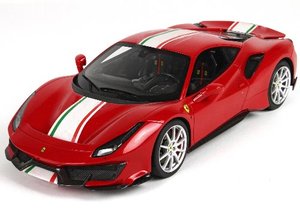 bbr Cod P18145CIF 1:18 Ferrari 488 Pista Rosso Fuoco with Italian flag 한정판 48대 페라리 다이캐스트 페라리 자동차