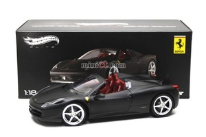 1:18 Elite Ferrari 458 Spider Pearl 무광블랙 한정판 5천대